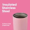 Owala SmoothSip Slider - Vaso de café de 20 onzas, rosa (plumón)